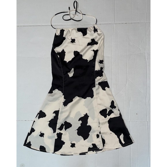 Urban Outfitters Cow print silky Halter Dress SM - Picture 10 of 12